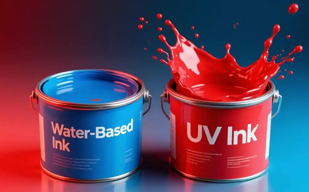 water-based ink and UV ink