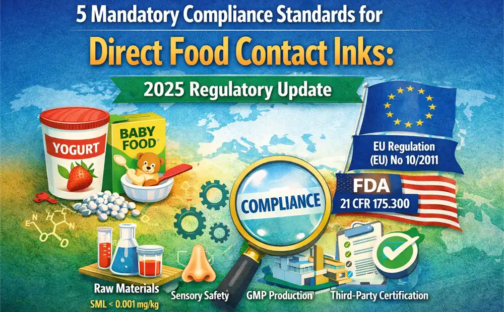 Top 5 Compliance Standards Every Direct Food Contact Ink Must Meet:2025 Regulatory Interpretation