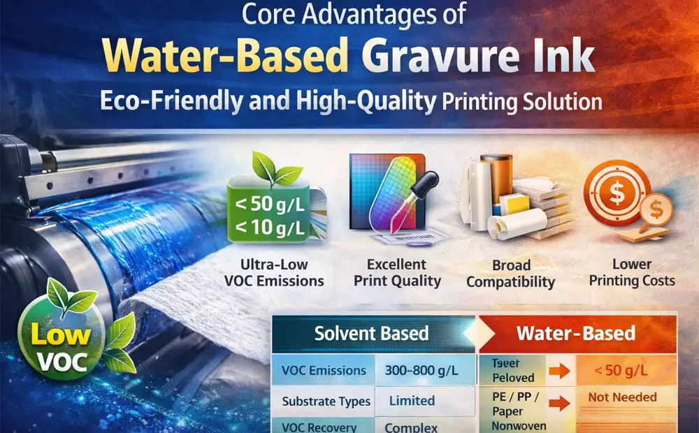 What are the advantages of water-based ink for gravure printing