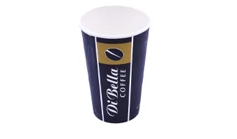 Black pattern printed on double PE coated coffee cup with water-based flexo ink