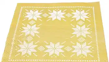 Soft napkins printed with non-toxic food grade ink
